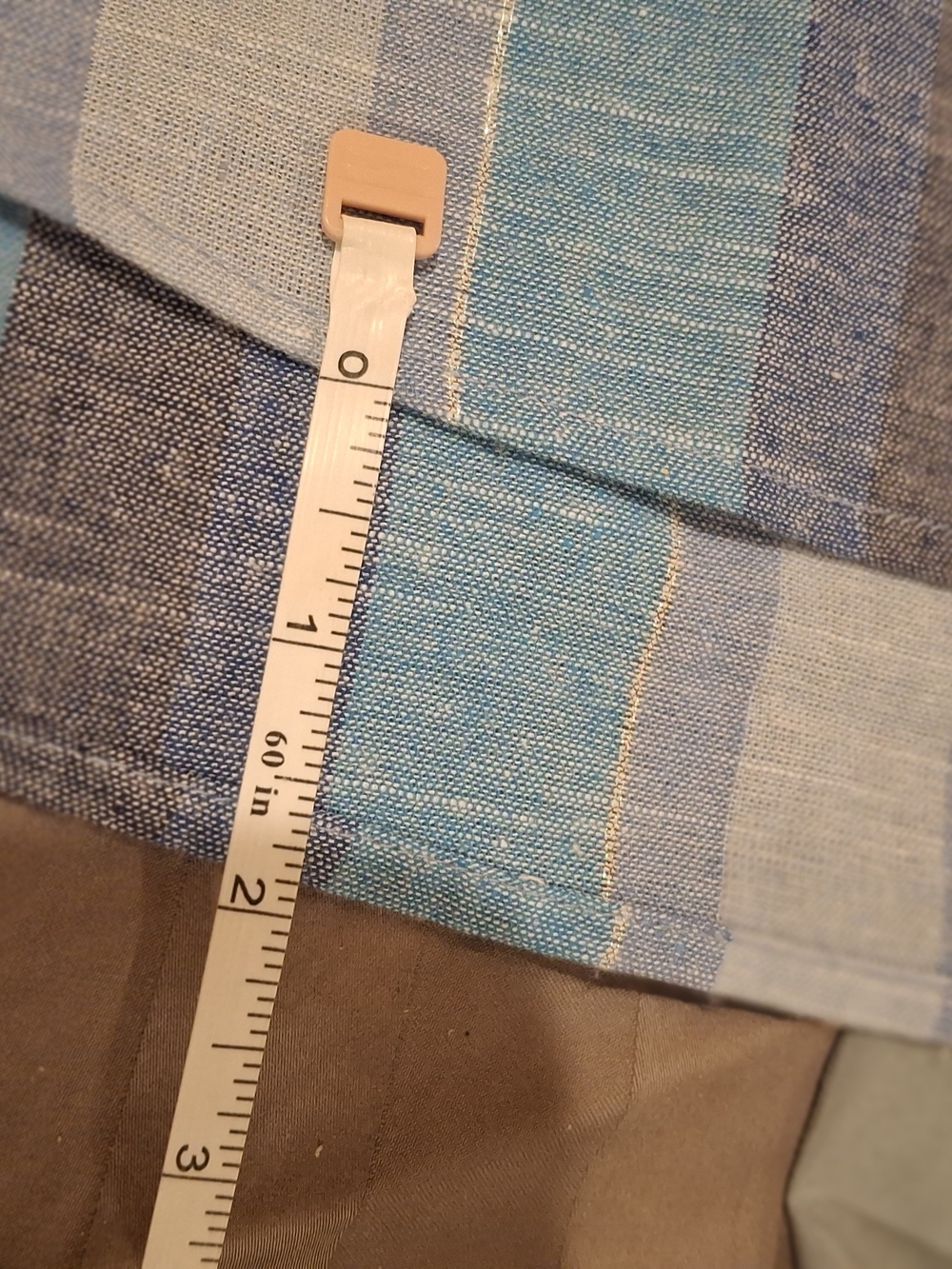 Mlle Gabrielle Blue and White Striped Sleeveless High-Low Dress - Picture 16 of 16